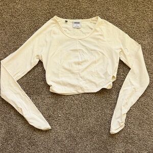 Gymshark x Whitney Simmons Cream Long Sleeve Crop Top